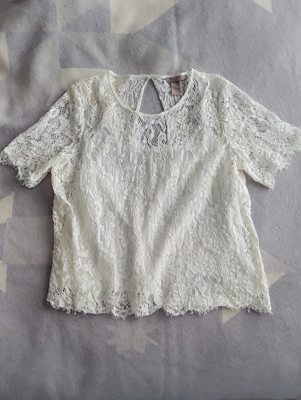H&M White Lace Top